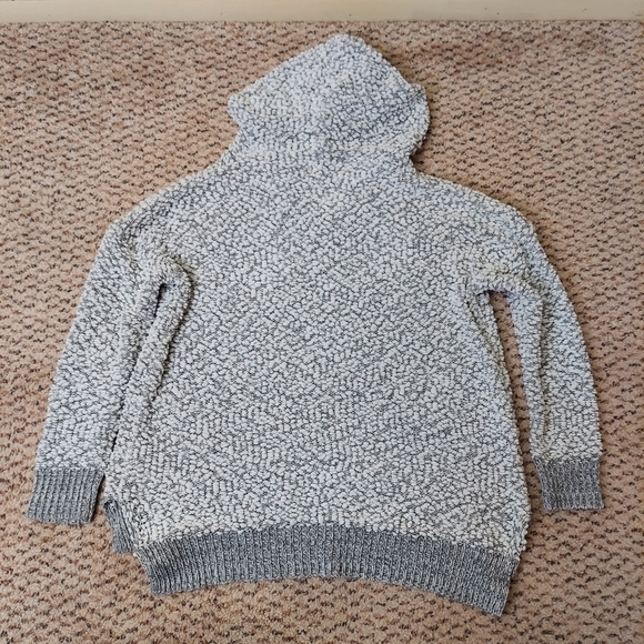 MOD Popcorn Sweater Women's Small Knit Hoodie Pullover Beige Gray Casual Shirt - Picture 12 of 12